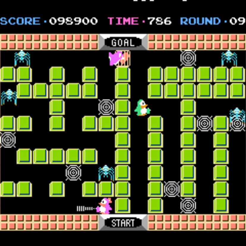 ファミコン『バイナリィランド』プレイする時にキャラクターが左右対称に動く所が難しかったパズルアクションゲーム！！