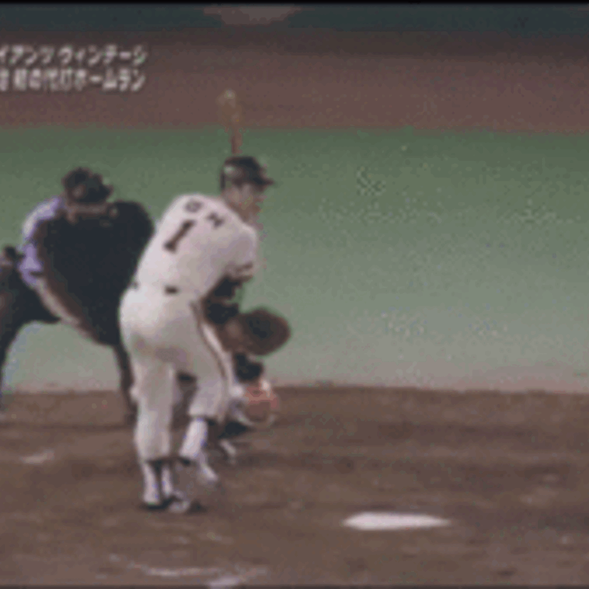ホームランキング 王貞治の1本足打法   Flamingo Style Butting of Homerun King Sadaharu Oh.