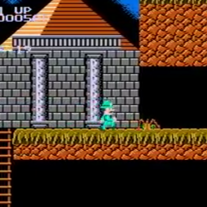 難易度高めのファミコンソフト『スーパーピット フォール』主人公の見た目がマリオに似ていた！！