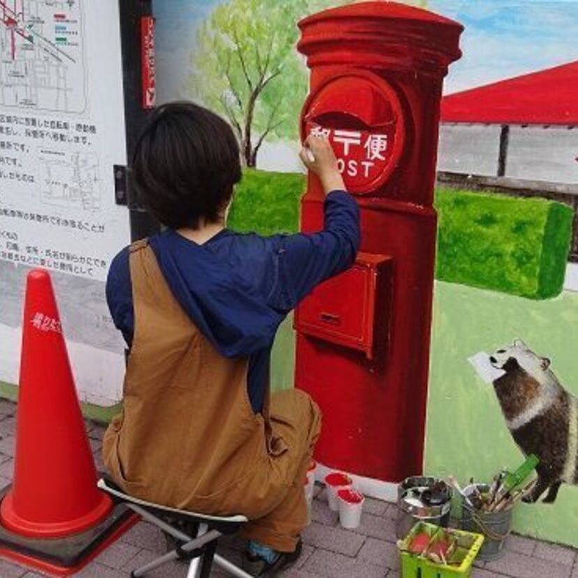 小平の壁画【第3弾】西武新宿線小平駅南口ショッピングセンターの裏側