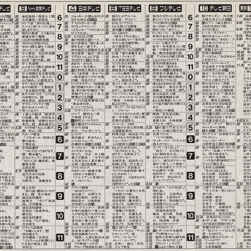 【ラテ欄】今日はどんな番組見ようかな？新聞のラジオ・テレビ欄はとっても大事な情報源でした！