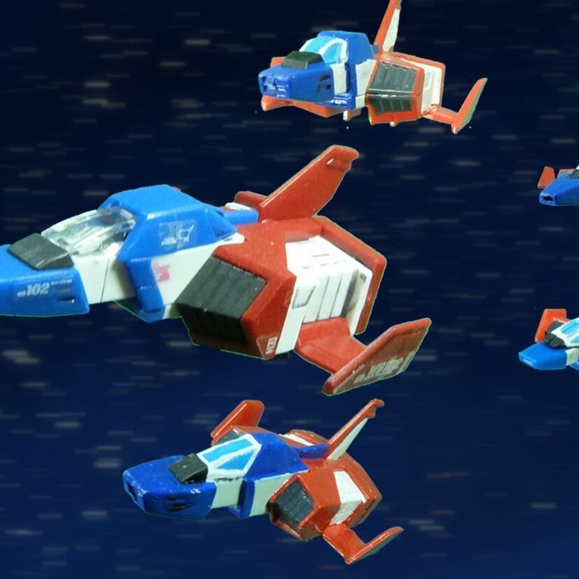 『ガンプラり歩き旅』その47 ～特別企画・1　1/144 歴代コア・ファイター全機集合！～