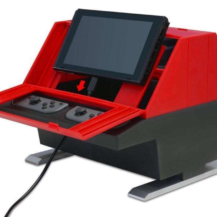 Switch本体がアーケード筐体のようになる「対面型アーケードスタンド」が7月3日発売！