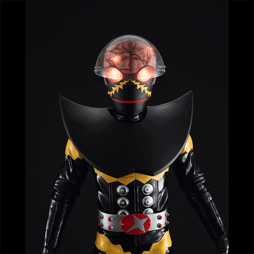 目や頭が点滅するギミックも!人造人間キカイダーでお馴染みの「ハカイダー」がフィギュアになって登場!