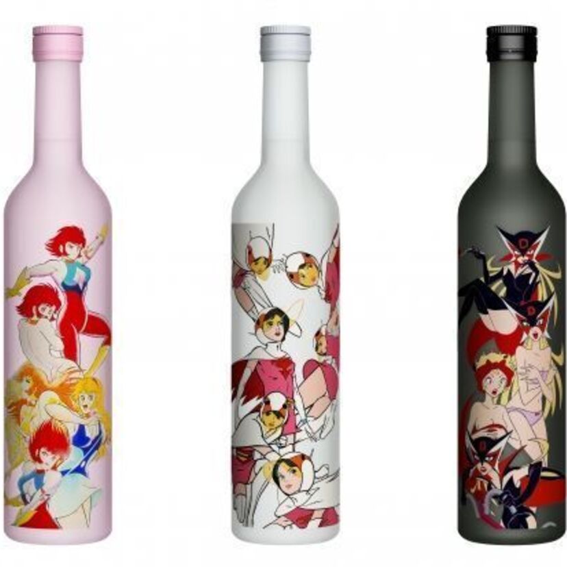 昭和の美女キャラ「キューティーハニー」「白鳥のジュン」「ドロンジョ」を表現したセクシーな日本酒が登場！！