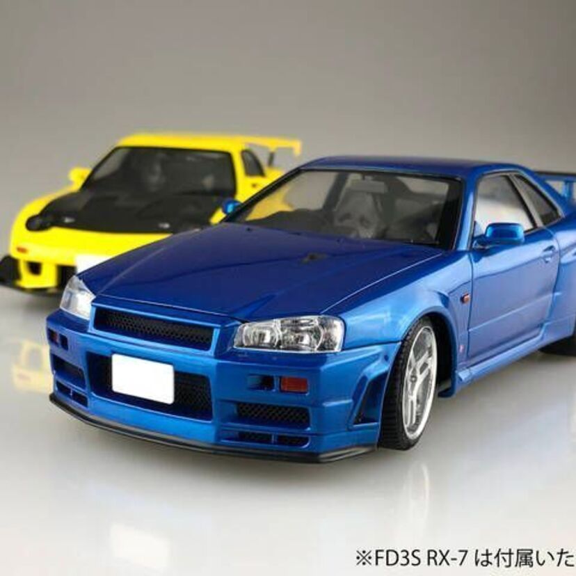 1/24 頭文字D「FD3S RX-7」「BNR34 スカイラインGT-R」が青島文化教材社より登場！！