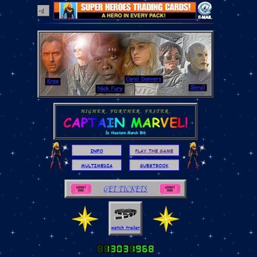 阿部寛に強力なライバル出現?マーベル映画の最新作「キャプテン・マーベル」の公式サイトが90年代丸出しだと話題に!