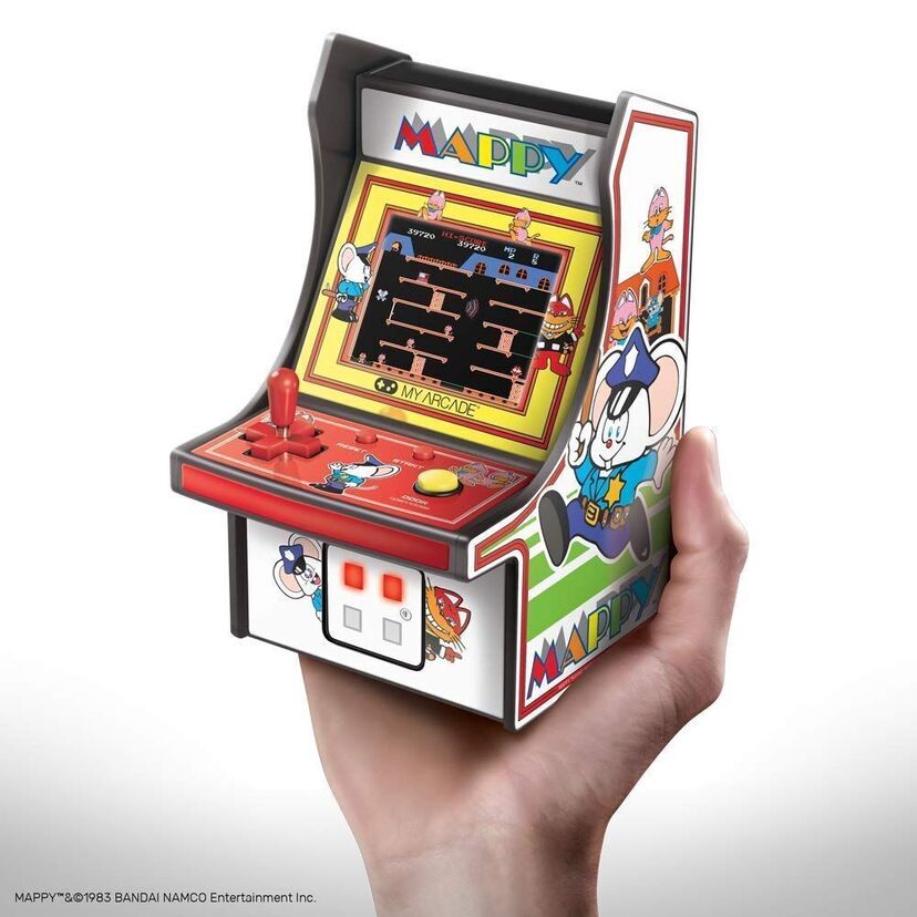 ギャラガ、ディグダグ、マッピー…昭和のレトロゲーム筐体を手のひらサイズにした「レトロアーケード」全5種が発売！