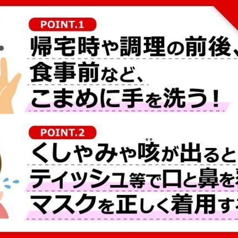 新型コロナウイルス感染症対策・ひとりひとりの心がけ