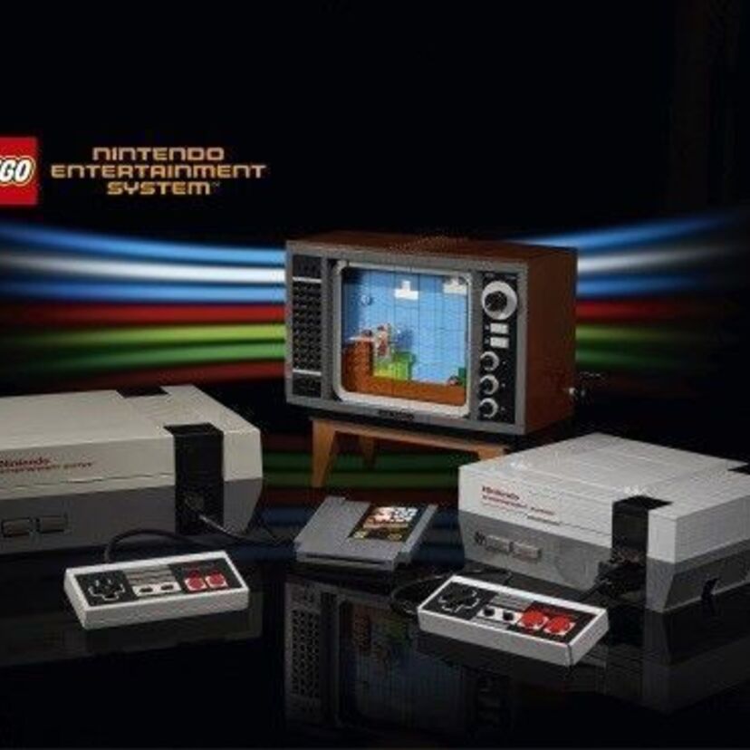 80年代のブラウン管テレビと「スーパーマリオブラザーズ」を再現した『レゴ』が登場！！