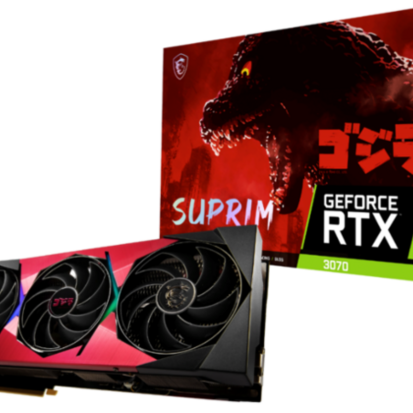ゴジラとのコラボが実現！「GeForce RTX™ 3070 SUPRIM SE 8G LHR × GODZILLA」7月9日(金)より、1,000本限定で発売