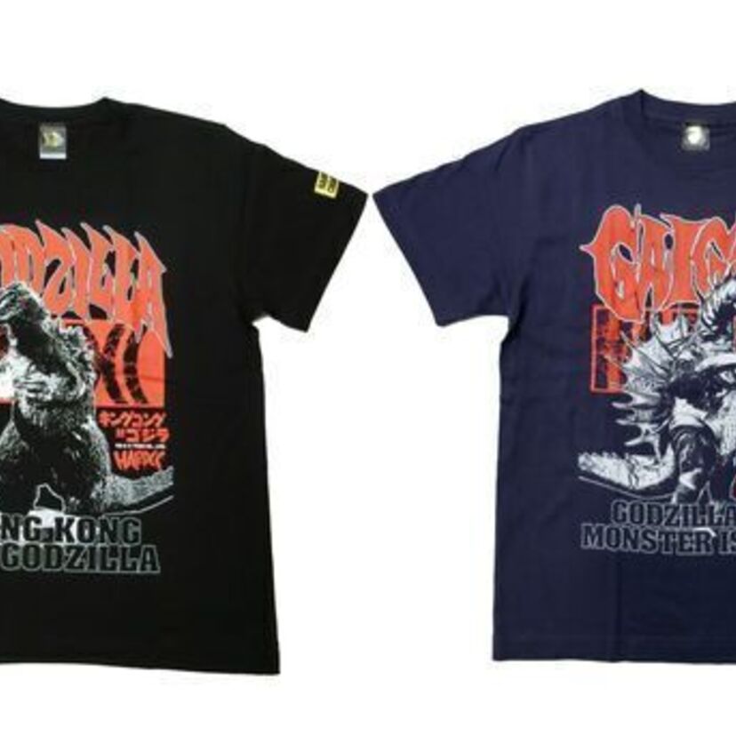 「地球攻撃命令 ゴジラ対ガイガン」を彷彿とさせるゴジラ＆ガイガンのTシャツが好評発売中！！