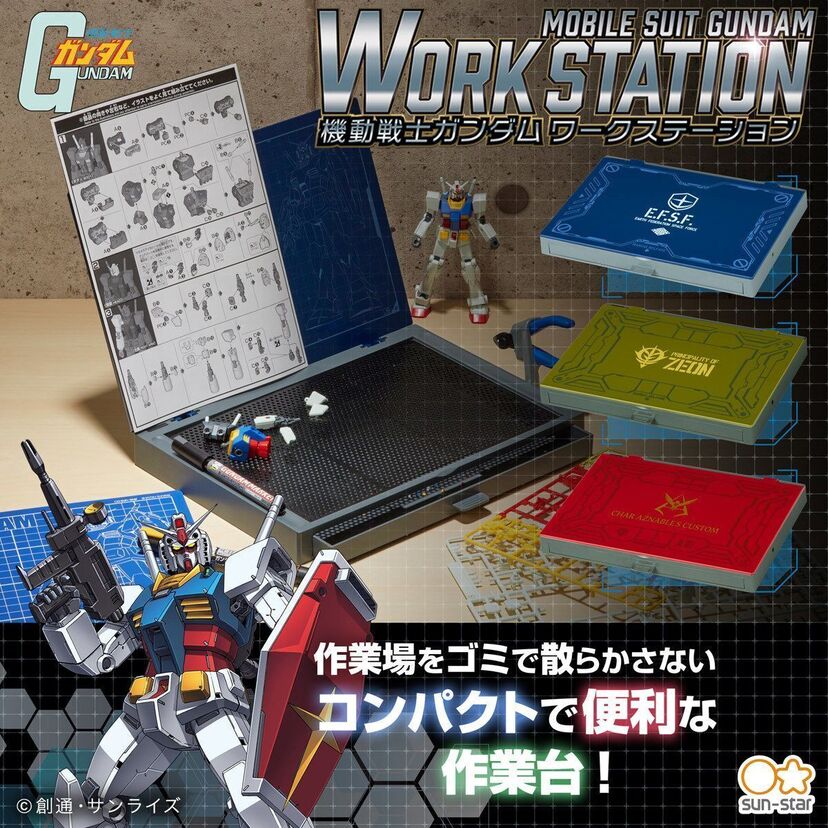 コンパクトな作業台！「機動戦士ガンダム　ワークステーション」販売開始！ラインアップは地球連邦軍／ジオン公国軍／シャア・アズナブルの全3種！！