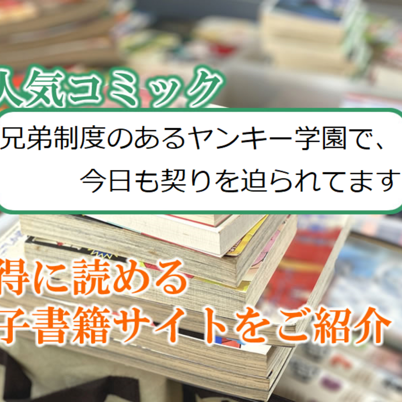 大人気マンガ「兄弟制度のあるヤンキー学園で、今日も契りを迫られてます」をお得に読める電子書籍サイト・アプリをご紹介!!