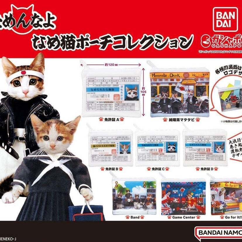 “なめんなよ”で80年代に社会現象を巻き起こした『なめ猫』がガシャポン®に登場！！