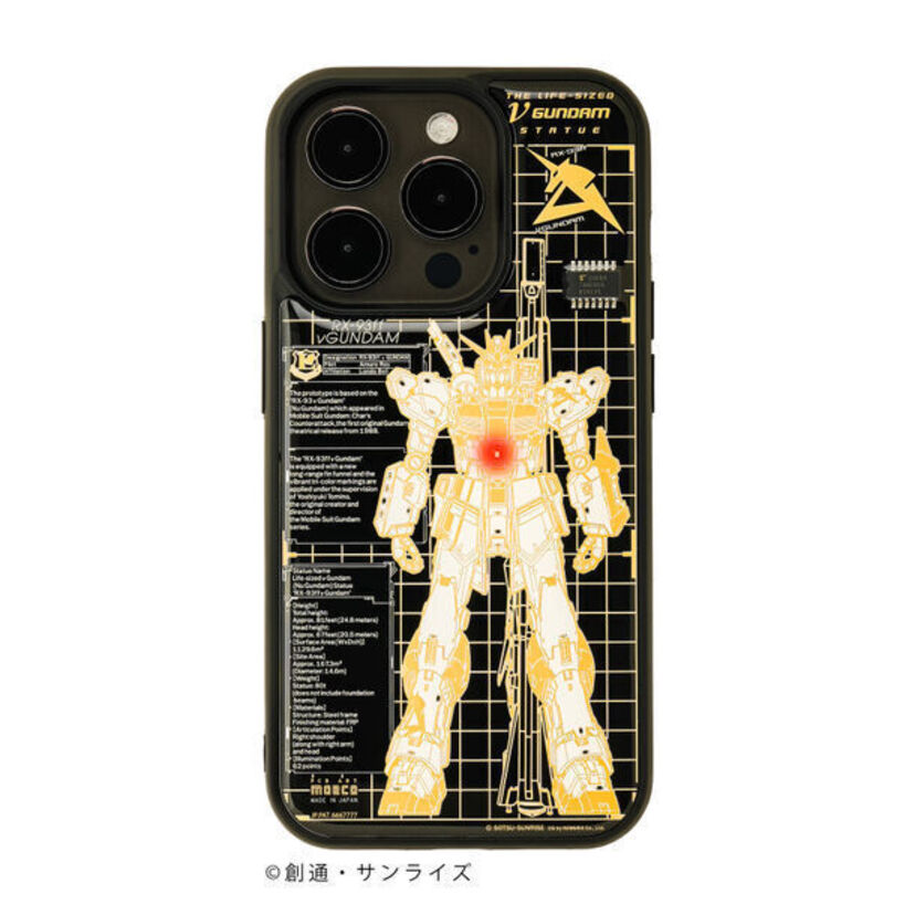 電池無しでLEDが光る基板製iPhoneケースに「RX-93ff νガンダム」と「MSN-04FF サザビー」が登場！！