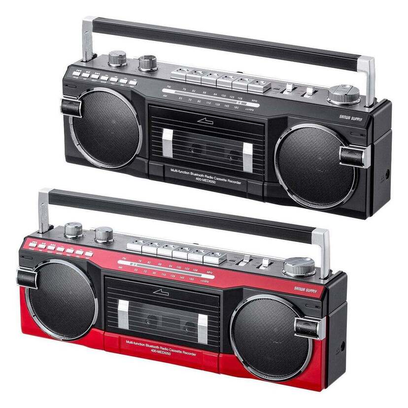 懐かしの80年代デザイン！Bluetooth搭載の多機能ラジカセが好評発売中！！