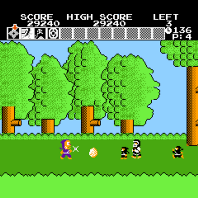 ハドソン初のファミコンオリジナルゲーム「忍者ハットリくん」は重力感が凄い横スクロールアクション！