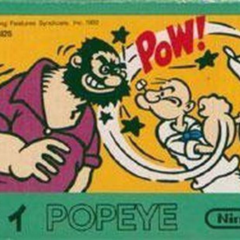 懐かしいファミコン初期の人気ゲーム「ポパイ」