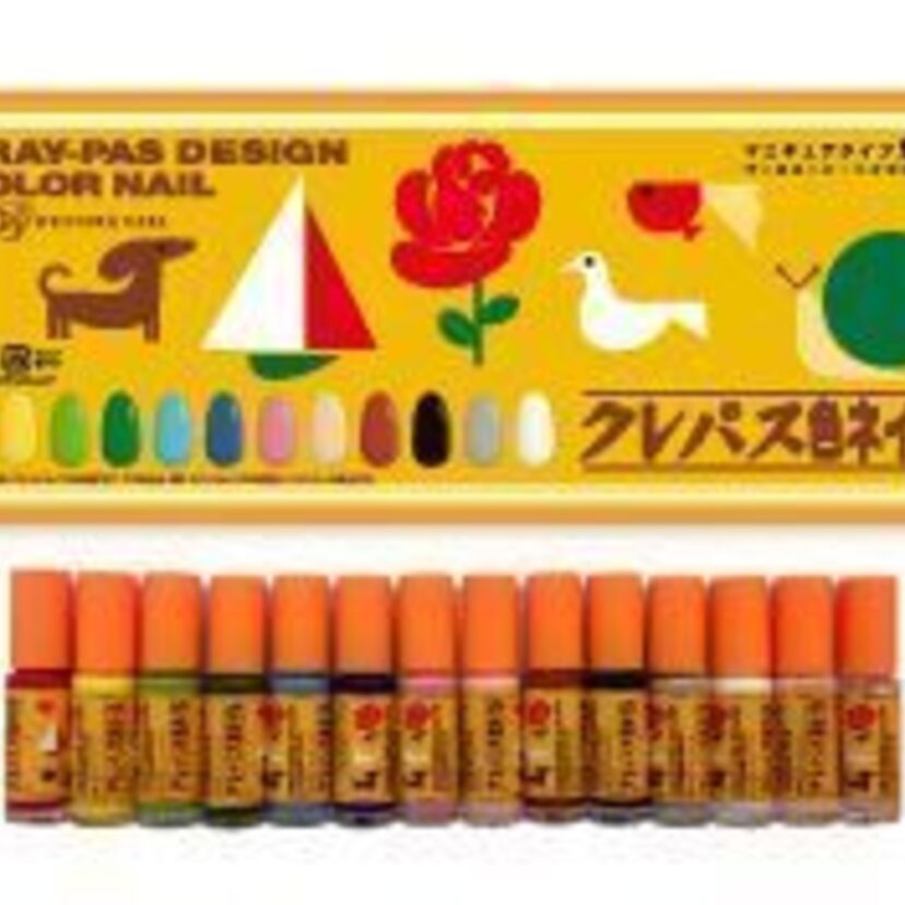 懐かしのクレヨン「サクラクレパス」がネイルになりました！12色のラインナップ！女子のおしゃれ心にヒット！