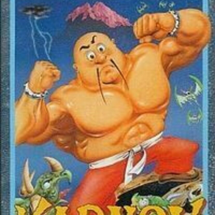 中国人風の主人公キャラクターが印象的なアクションゲーム。ファミコンソフト『カルノフ』