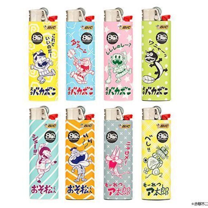 BICジャパン、赤塚不二夫の生誕80周年を祝う記念ライターを6月上旬に発売！