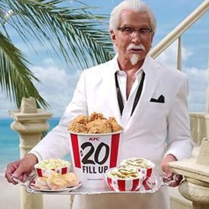 KFCのカーネルおじさんがイメチェン！ 浅黒く日焼けした“ちょい悪オヤジ”に変身！
