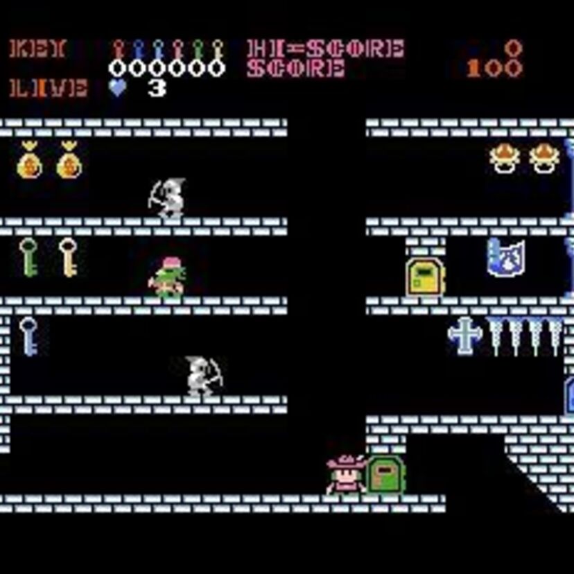 ファミコン『キャッスルエクセレント』100の部屋からなる巨大な迷宮を攻略！