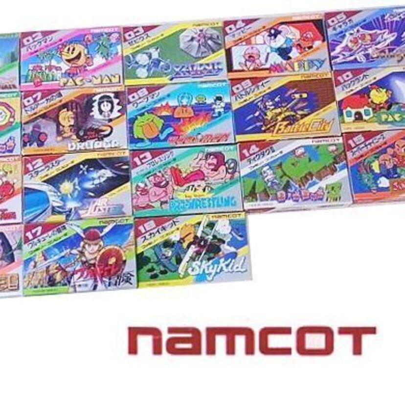 初期ナムコ84年〜86年発売のファミコンソフトは箱やカセットにナンバーリングがされていました。