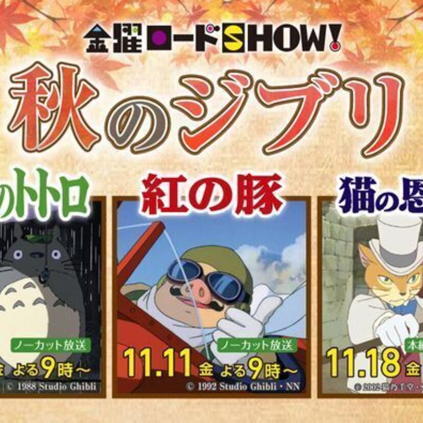 金曜ロードSHOW!『トトロ』『紅の豚』とテレビ初登場となる短編が3週連続で放送決定！！