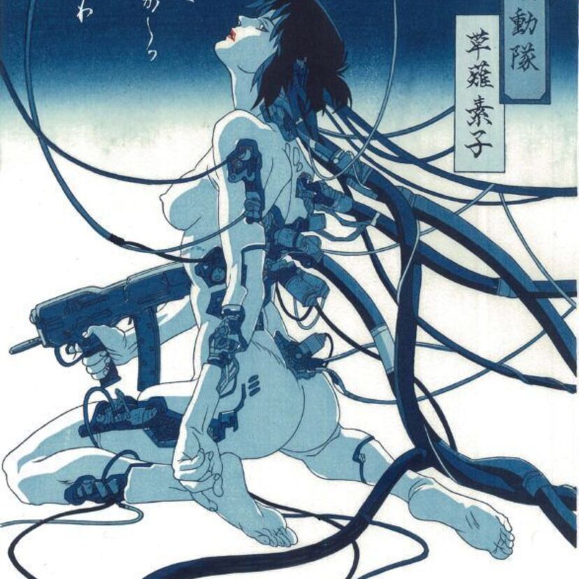 攻殻機動隊の「浮世絵」シリーズの新作が登場！”藍摺”の手法を使用した浮世絵！！